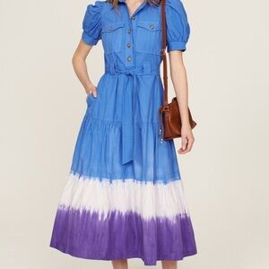 Derek Lam Blue, White, & Purple Dress